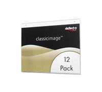 Deflecto Porte-document mural A4 paysage - Lot de 12 - Support A4 mural pour documents, affiches et publicités - Panneau d'affichage à lettres et messages