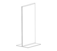 Deflecto Portrait Support de panneau double face en plastique transparent