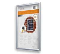 Deflecto Snap Frame, cadre à clipser pour DIN A0, dimensions 87,1 x 121,8 x 1,2 cm, cadre d'affichage pour posters, cartes et publicité, en format portrait ou paysage