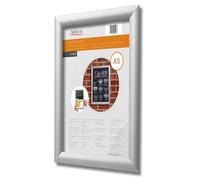 Deflecto Snap Frame, cadre à clipser pour DIN A5, dimensions 17,8 x 24 x 1,2 cm, cadre d'affichage pour posters, cartes et publicité, en format vertical ou horizontal