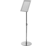 Deflecto Snap Frame, support au sol avec cadre pliable pour DIN A4, 33 x 202 x 33 cm grand, cadre d'affichage pour posters, cartes et publicité, en format vertical ou horizontal