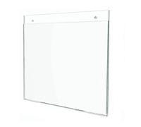 Porte-visuel mural format paysage A4 - Dimensions L29,7 x H23,4 x P0,18 cm transparent