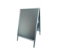 Deflecto Trottoir A1 en aluminium tableau d'affichage avec cadre à clipser - Argent