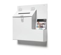 Deflecto Urne avec fente, serrure blanc (l x H x P) 35.5 x 36 x 9 cm 1 pc(s)