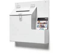 Deflecto Urne avec fente, serrure blanc (l x H x P) 355 x 360 x 90 mm 1 pc(s)