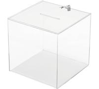 Deflecto Urne avec fente, serrure transparent (l x H x P) 303 x 303 x 303 mm 1 pc(s)