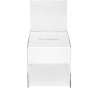 DEFLECTO Urne avc pte-affich : 38,6 x 21,3 x 21,3 cm, pte-affich 37,5 x 20,3 cm, Fente 10 x 0,9 cm