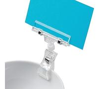 Deflecto VersaGrip Lot de 5 porte-pancartes avec grand clip Transparent 10,2 cm x 7,6 cm