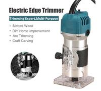 Défonceuse à bois, affleureuse électrique 1/4 po, outil de sculpture sur bois, 800 W, 30 000 tr/min, pour chanfreiner et rainurer