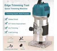 Défonceuse à bois, Défonceuse Affleureuse Électrique, 800W, 30000R/min, mandrin de 6.35mm, Moteur à fil cuivre,Hauteur base