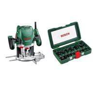 Défonceuse Bosch - POF 1200 AE (Livré avec: Adaptateur d’aspiration, Fraise à rainurer droit Ø 8 mm, Butée parallèle, 3 pinces [26]