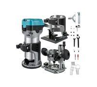 VEVOR Défonceuse 710W Affleureuse à bois 3 bases 13000-33000 tr/min mèches 6+8 mm