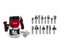 Défonceuse électrique Einhell TE-RO 1255 1200W avec accessoires et kit de 15 fraises