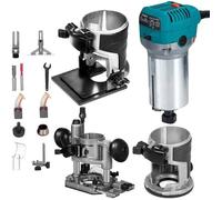 Défonceuse Électrique - VEVOR - Affleureuse à bois - 710W - 10000 à 30000 tr/min - Démarrage progressif