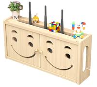 DéFonceuse en Bois Massif, BoîTe De Rangement pour DéFonceuse, CâBle Modem, Housse De Protection pour DéFonceuse, Multiprise OrganiséE, Support De Gestion des CâBles(C/28 * 71 * 11.5cm)