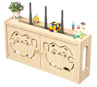 DéFonceuse en Bois Massif, BoîTe De Rangement pour DéFonceuse, CâBle Modem, Housse De Protection pour DéFonceuse, Multiprise OrganiséE, Support De Gestion des CâBles(A/28 * 71 * 11.5cm)