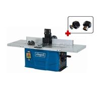 DÉFONCEUSE SUR TABLE TOUPIE À BOIS SCHEPPACH HF50 + PINCE FRAISES 1/2" 1/4"