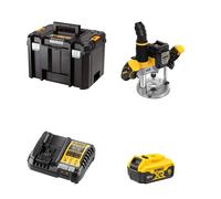 Défonceuse XR 18V DCW620NT-XJ + 1 batterie 18V 5 Ah + 1 Chargeur DCB1104-QW DEWALT