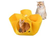 Deformable Donut Tunnel Nest, Interactive Hideaway and Enrichment Toy, Detachable Kitten Playground, Cat Tunnel Bed for Cats and Puppies, Cozy Pet Sleeping and Play Space