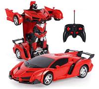 Déformation Robot Transformers RC Car Télécommande, 2 en 1 Voiture Jouet Cadeau pour Enfants (B)