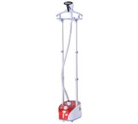 HomCom Défroisseur vapeur vertical 1950 W – 32 g/min, réservoir 2 L, tige télescopique – rouge