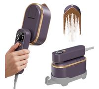 Défroisseur Vapeur Portable 2 en 1 pour Vêtements, 1200W Fer à Repasser de Voyage avec 6 Modes, Réservoir d'eau de 160ML et Écran LED, 15S Chauffage Rapide Défroisseur à Main pour Maison Voyage