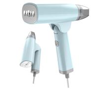 Défroisseur vapeur portable, fer à vapeur pliable 1300 W, chauffage rapide en 20 secondes, brosse en tissu amovible, aucune planche à repasser nécessaire, convient pour la maison et les voy lightblue