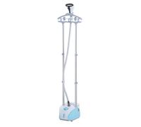 Défroisseur vapeur vertical défroisseur à vêtements 2 L 1800 W débit vapeur 30g/min 2 tiges telescopiques blanc bleu 13 64x8x137cm