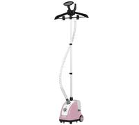 Défroisseur vapeur vertical - HOMCOM - 1,4 L 1950 W débit vapeur 32g/min tige telescopique - plastique - 26x21,5x29cm - rose