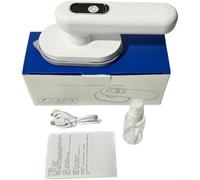 Défroisseur vapeur vertical, mini fer à repasser sans fil, portable, défroisseur vapeur de voyage sans fil avec 3 niveaux de température, chauffage rapide de 30 secondes, tête rotative à 180 ° (fer