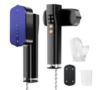 Défroisseur Vertical 1300W, 110-240V Worldwide Voltage - 2-en-1 Mini Fer de Voyage & Steamer, Défroisseur à Main Léger 800 g avec Chauffe Rapide 15 s, Idéal pour Voyage, Bureau et Maison