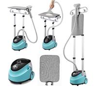 Defroisseur Vertical, 2000W Steamer Defroisseur 36g/min 11 Modes Vapeur Grand Réservoir d'Eau de 2L et Double Tige Rétractable Défroisseurs Vapeur Verticaux pour Chemise Vêtements