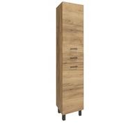 Deftrans Armoire de Salle de Bain Debout en Chêne Étroit, 169 cm x 35 cm, Meuble en Bois