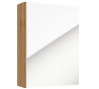 .Deftrans Armoire murale avec miroir - 60 x 50 x 15 cm - Armoire murale de salle de bain en chêne Craft - étroite et moderne