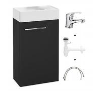 Domodomo armoire de salle de bain avec lavabo, armoire de lavabo 40 x 60 x 21,3 cm, ensemble de lavabo en céramique, armoire murale pour petite salle de bain