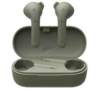 DEFUNC True Music Écouteurs Sans Fil - Son Cristallin, Microphone Haute Qualité, Batterie Longue Durée, Boîtier de Recharge Portable, Commandes Tactiles, Résistants à l'Eau et à la Transpiration, Vert