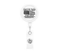 Defund The HOA Porte-Badge Rétractable Reel Clip Id Card Holder forNurse Student Office Worker