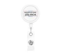 Defund The HOA Porte-Badge Rétractable Reel Clip Id Card Holder forNurse Student Office Worker