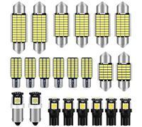 Defvnsy 22Pcs Kit Ampoule LED Voiture - T10 W5W BA9S C5W Navette 31/36/41mm | Éclairage Intérieur Auto Blanc 6000K, Plafonnier Lecture Portière Coffre Plaque d'Immatriculation, 12V LED Voiture Interieur