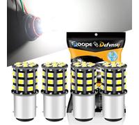 Defvnsy Ampoule LED 1157 BAY15D P21/5W, Pas de Polarité Blanc Brillant Ampoules Voiture 12V-24V, 2057 2357 7528 Ampoule pour Clignotant, Feu de Freinage, Feu Arrière, Feu de Stationnement (Lot de 4)