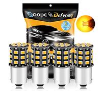 Defvnsy Ampoule LED P21W 1156 BA15S, Extrêmement Brillant Jaune 12V-24V DC Pas Polarité 1141 1003 7506 Ampoules Clignotant, 33SMD 2835 Remplacement Ampoule Voiture pour Feu Arrière, Clignotant Latéral