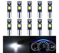 Defvnsy Ampoule LED T5 W3W 74 12 V, Canbus sans erreur, sans polarité, ampoules de rechange pour éclairage d'intérieur de tableau de bord, éclairage de plaque d'immatriculation, éclairage de porte