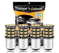 Defvnsy P21/5W 1157 BAY15D Ampoule LED, Super Lumineux Ambre/Jaune 12-24V Ampoules, 2835 33SMD 2057 2357 7528 Ampoule Voiture Remplacement pour Clignotant, Clignotant Latéral, Feu Arrière (Pack de 4)