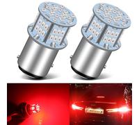 Defvnsy P21/5W LED 12V Ampoule 1157 BAY15D LED 6000K Rouge, 12V 24V Ampoules Voiture 2016 54SMD pour Feu Arrière de Freinage, 2057 2357 7528 Compatible - Lot de 2