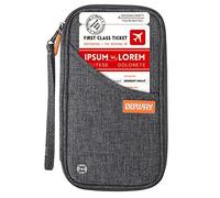 defway Dew Voyage Passeport Stash caché Pochette Tour de Cou RFID Voyage Antivol cachés Portefeuille pour sécurité résistant à l'eau Poche Pochette Tour de Cou Passport Wallet, Light Grey Handbag