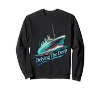 Defying The Deep Aquarelle Ocean Liner Vintage Ship 1912 Sweatshirt