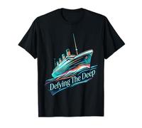 Defying The Deep Aquarelle Ocean Liner Vintage Ship 1912 T-Shirt