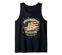 Defying Tyranny Since Day One Vintage Nautical Ship (Défier Débardeur
