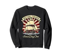 Defying Tyranny Since Day One Vintage Nautical Ship (Défier Sweatshirt