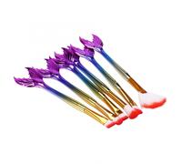 Degagement 6 Pieces Ensemble De Pinceaux De Maquillage Queue De Poisson Poudre Cosmetique Ombre À Paupieres Sourcils Pinceaux À Levres